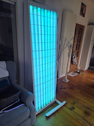 Vertical tanning booth - tanning,